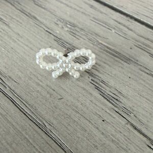 Elegant Pearl Infinity Earrings 2 pairs pink and white new